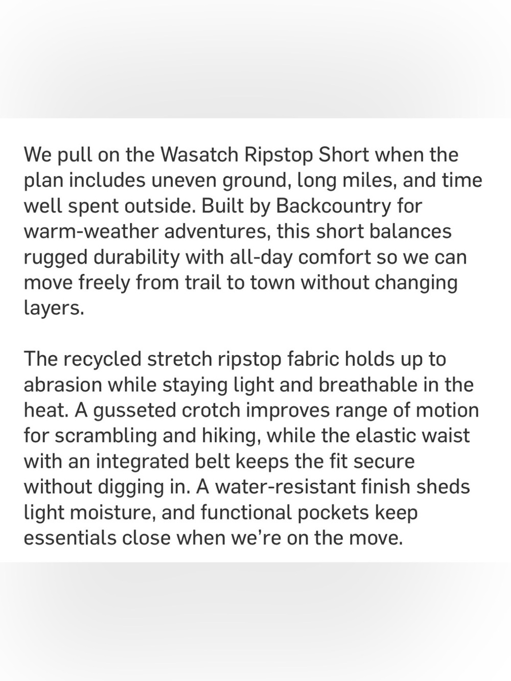 Backcountry Wasatch Ripstop Short - Men's Large - Picture 9 of 13